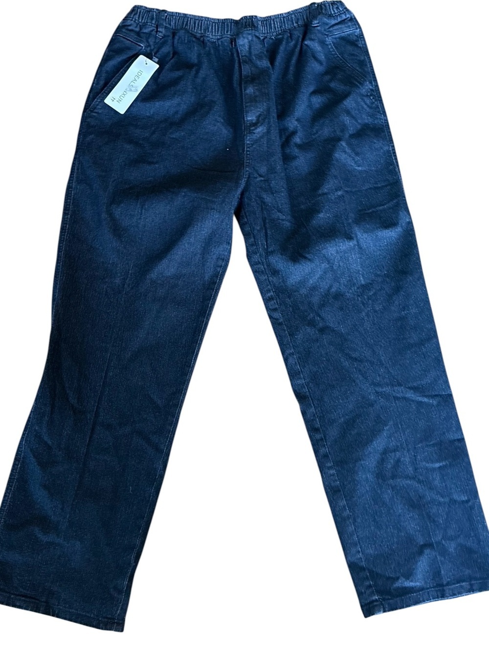 Men’s Elastic Waist Blue Denim Jeans Pants Waist 44/30